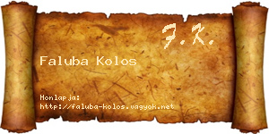 Faluba Kolos névjegykártya